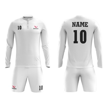 Long Sleeve Soccer Uniform With Polo Collar