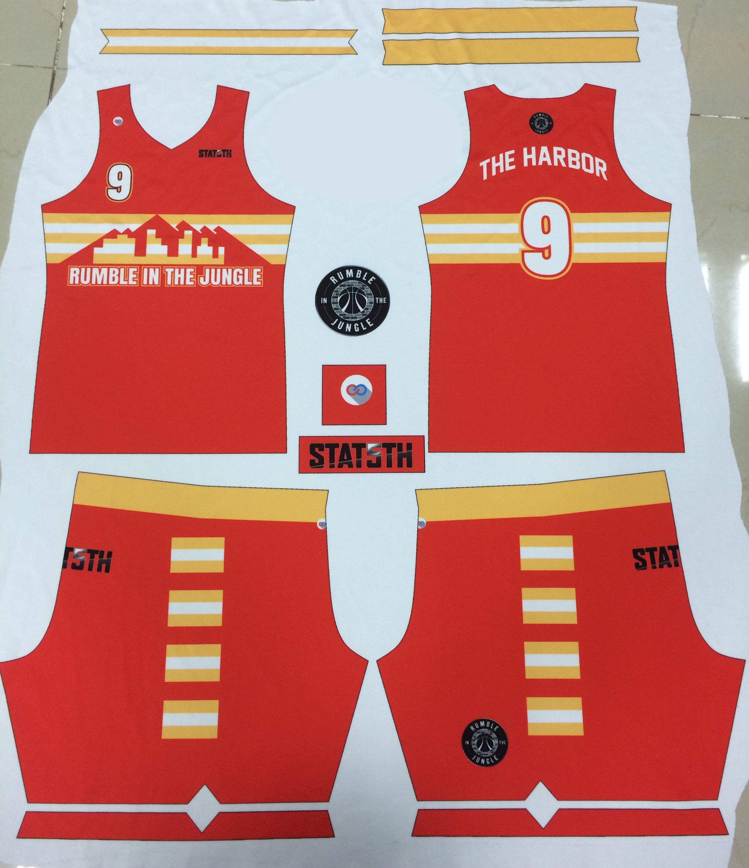 custom uniform printed by sublimation on polyester fabric